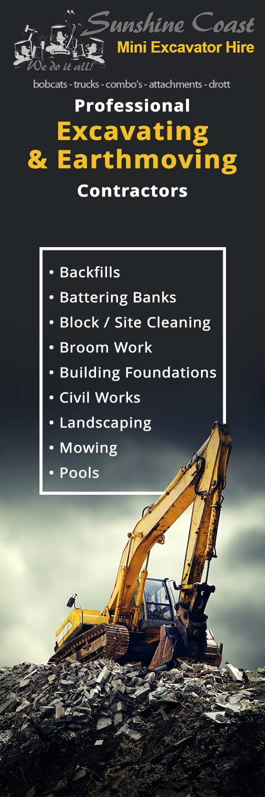 Sunshine Coast Mini Excavator Hire - Promotion