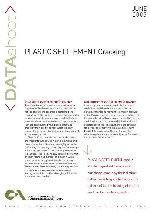 Plastic Settlement Cracking