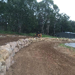 Earthworm Excavations are able to supply & build you sandstone wall (cut & uncut sandstone)