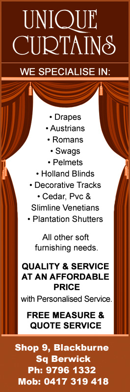 Unique Curtains Curtains Shop 9 Blackburne Sq Berwick