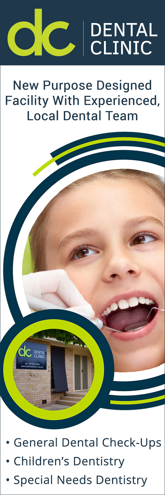 DC Dental Clinic Dentist 44 Cusack St, Wangaratta VIC 3677 Yellow