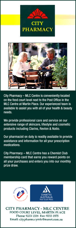 City Pharmacy - MLC Centre - Promotion