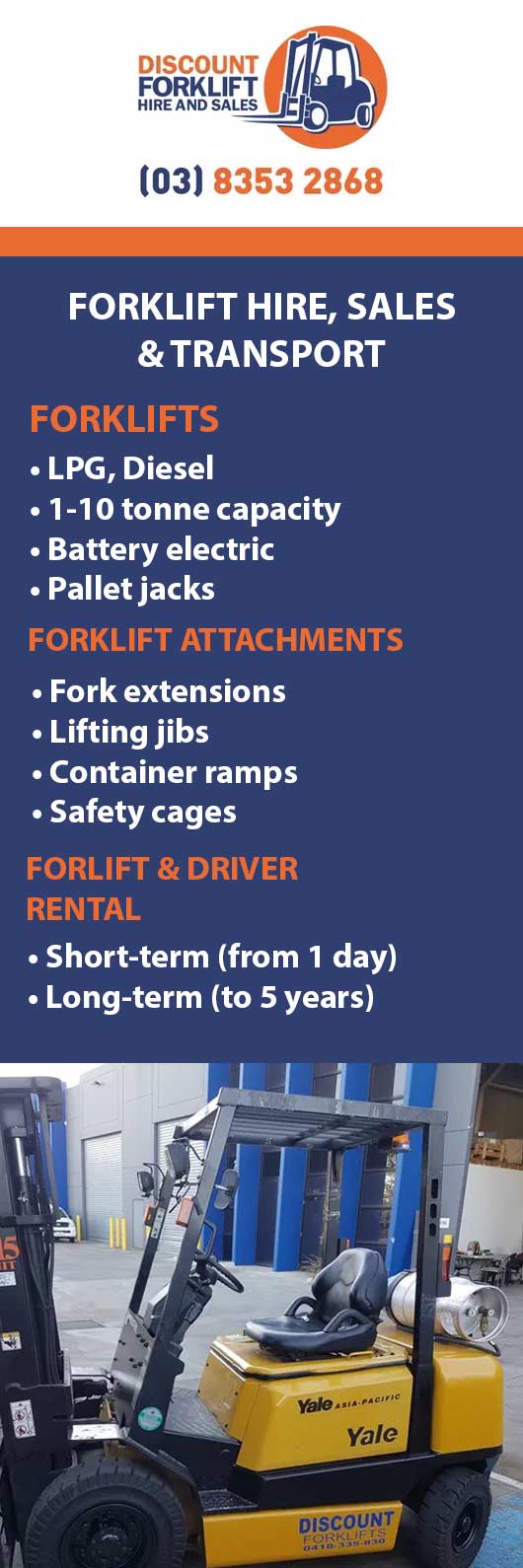 Discount Forklift Hire & Sales Forklifts & Forklift Repairs 194 Derrimut Dr Derrimut