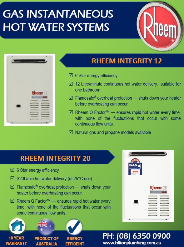 Rheem Gas Instantaneous Systems