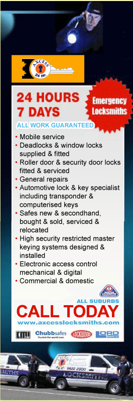 Axcess Locksmith and Safes Pty Ltd - Promotion