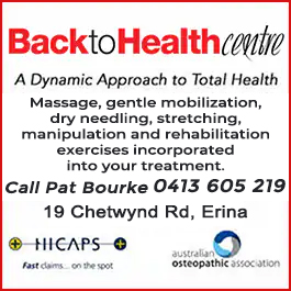 Back To Health Centre - Promotion